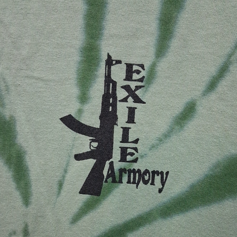 Port And Company Green Tie-Dye T-Shirt with Logo - Picture 3 of 9